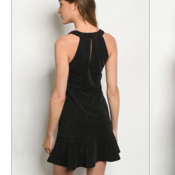 Gilli Sparkly Black Halter Top Dress Size S - Picture 3 of 13